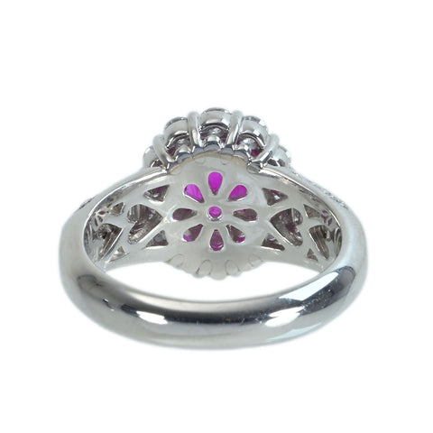 【中古】PT900 RUBYビルマ産ルビーリング R1.20ct D1.24ct GIA鑑別書 12.8g #15