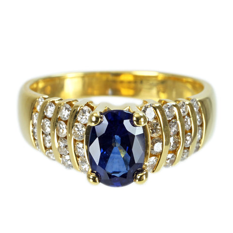 【中古】18KYG SAPPHIRE サファイアリング 6.2g #11