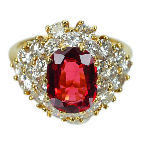 【中古】T＆Co ティファニー RING K18YG SPINELスピネルリング 3.02ct GIA鑑別書 5.5g #11.5 ONE PRICE