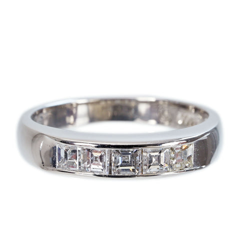 【中古】三越百貨店 PT900 DIAMONDダイヤモンドリング D0.50ct 4.0g #8